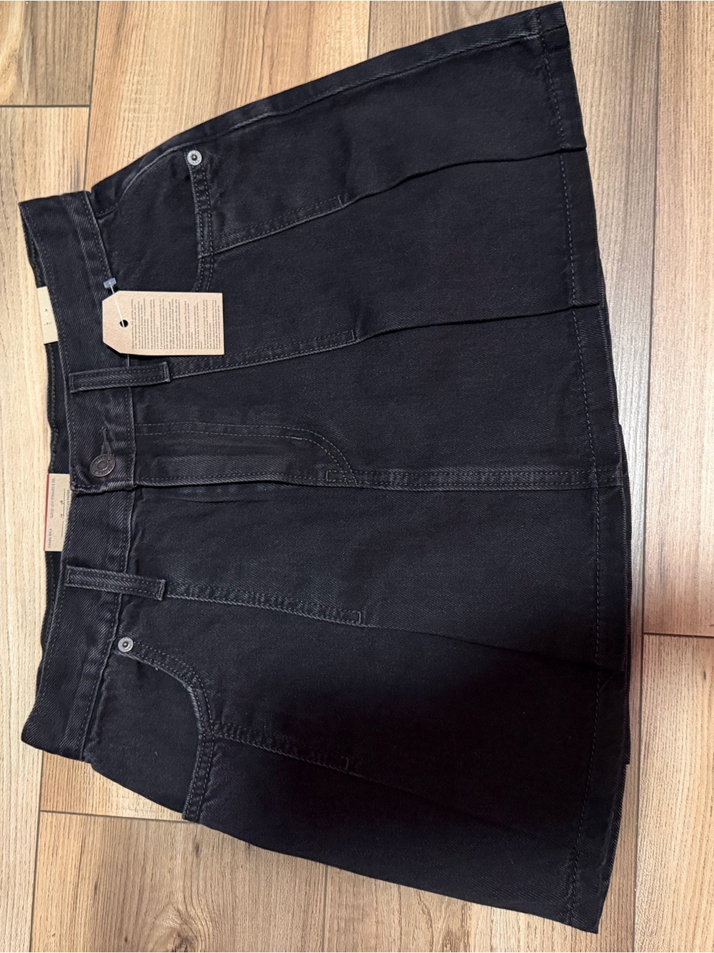 Levi Black Denim Skirt-Style Jeans